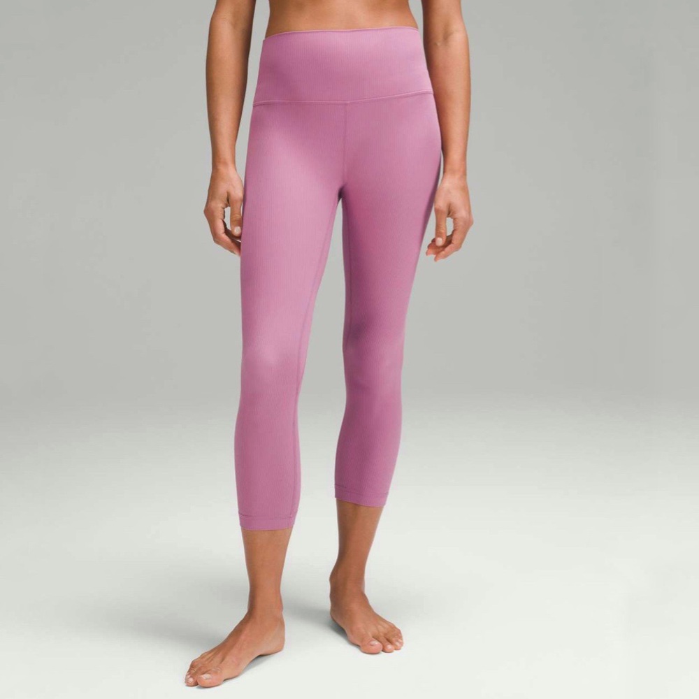 Lululemon | Align Ribbed High-Rise Crop 23"‎ Velvet Dust Size 10